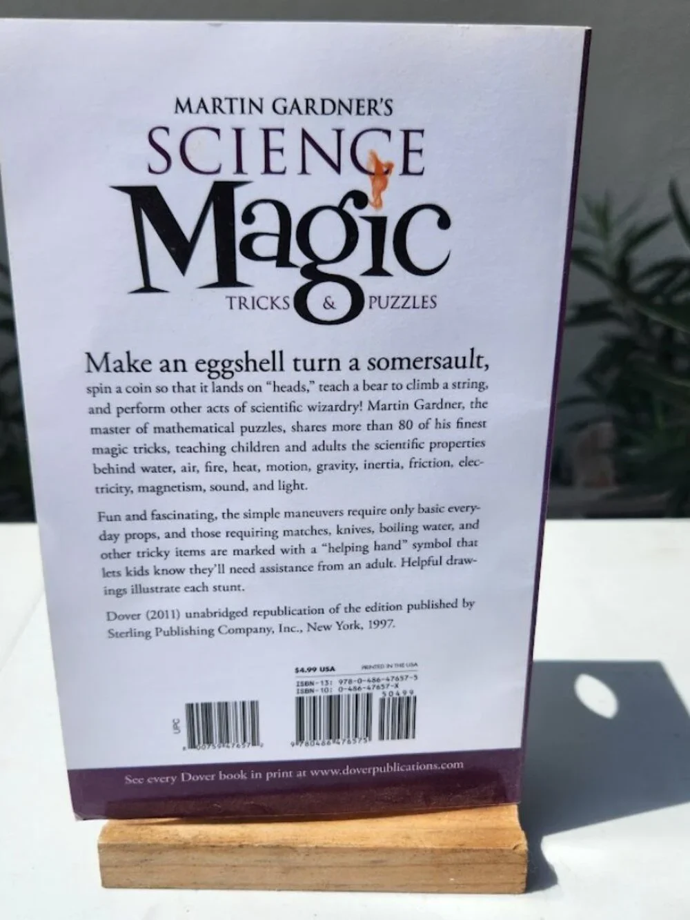Martin Gardner's Science Magic Tricks and Puzzles Book Paperback (Dover Magic Bo